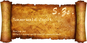 Sauerwald Zsolt névjegykártya